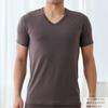 VENEX Recovery Short Sleeve Size L Men's Wear, V-Neck Underwear, Mocha,