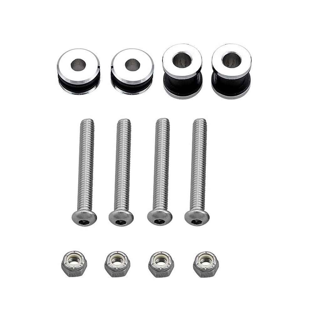 TCMI H-D Quick Release Docking Hardware Kit Fits Harley Sportster XL Removable Sissy Bar 2004-2020, Chrome #5