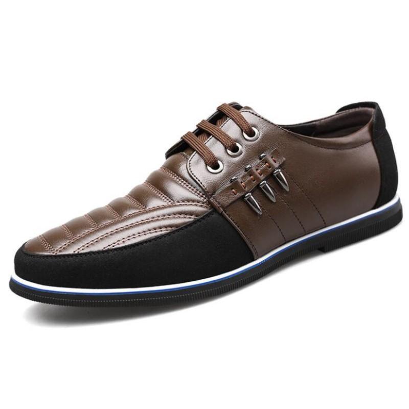 

Мужская кожаная обувь, высокое качество, эластичная лента, модный дизайн, прочная, удобная мужская обувь, большие размеры 38-46 46 коричневый