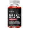 Integratore Alimentare Olio di Krill Omega-3 Doppia Forza, 120 Capsule Morbide per Flacone
