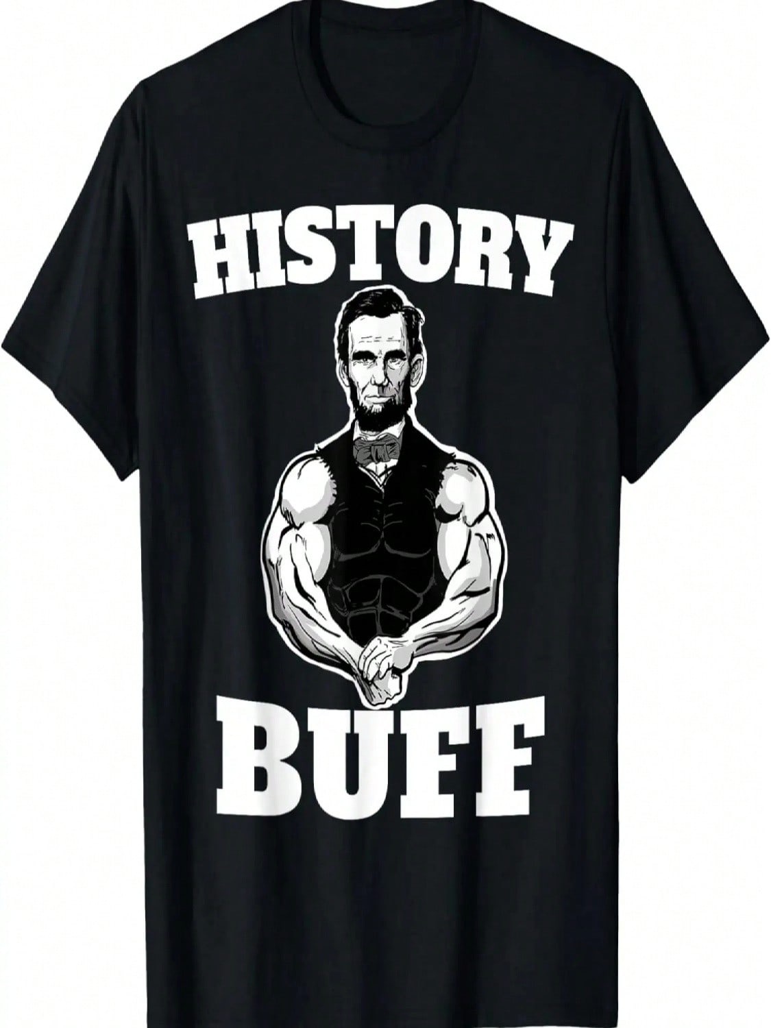 History Buff Funny Abraham Lincoln Weightlifting T-Shirt S разноцветный