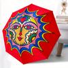 1pc Sunflower Mandala Automatic Open/close Folding Umbrella, Compact Portable Travel Umbrella, Perfect Birthday/Christmas, Cute Umbrella, Du