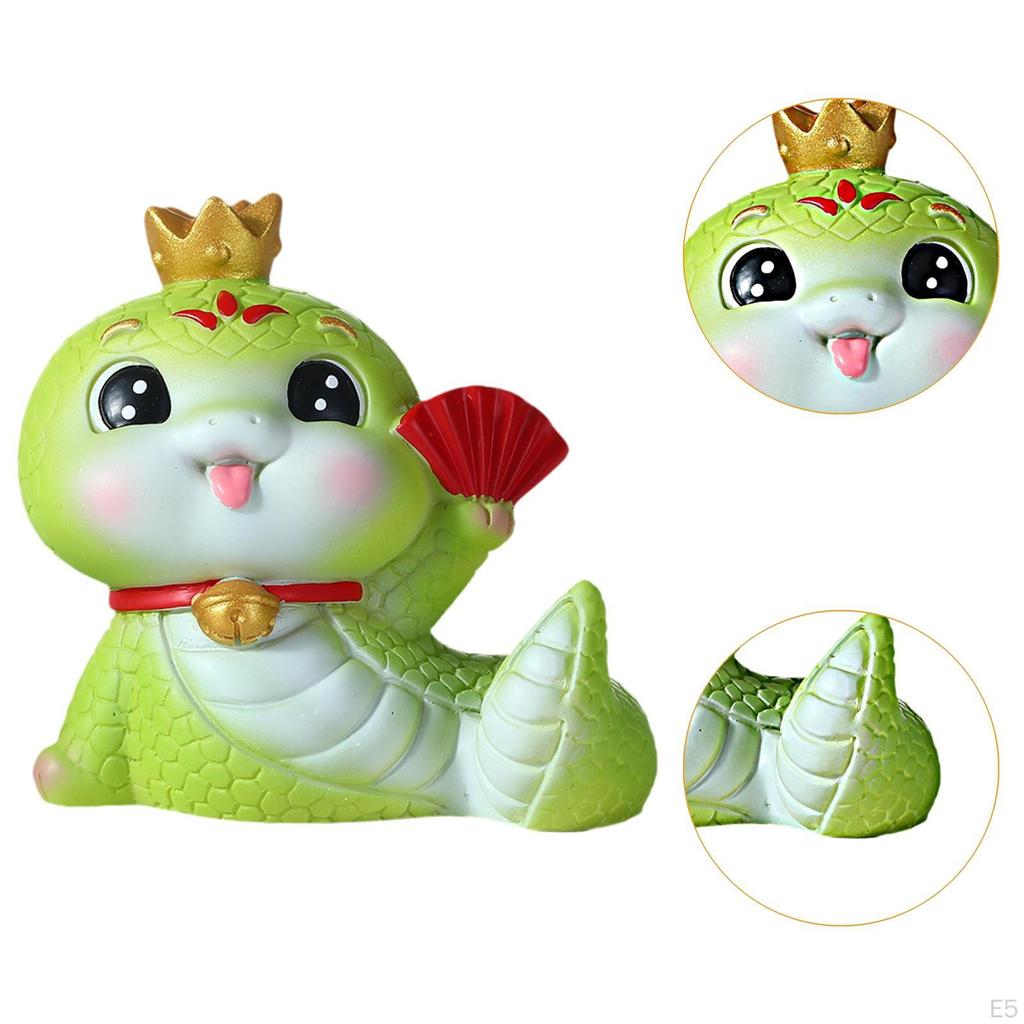 Schlangenfigur Sammlerstück Harzornament für Schreibtisch und Regal