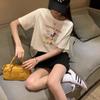 Casual Short-sleeved T-shirt for Women In Spring and Summer, Suitable for Petite Girls, A Slimming Top for Dressing Up