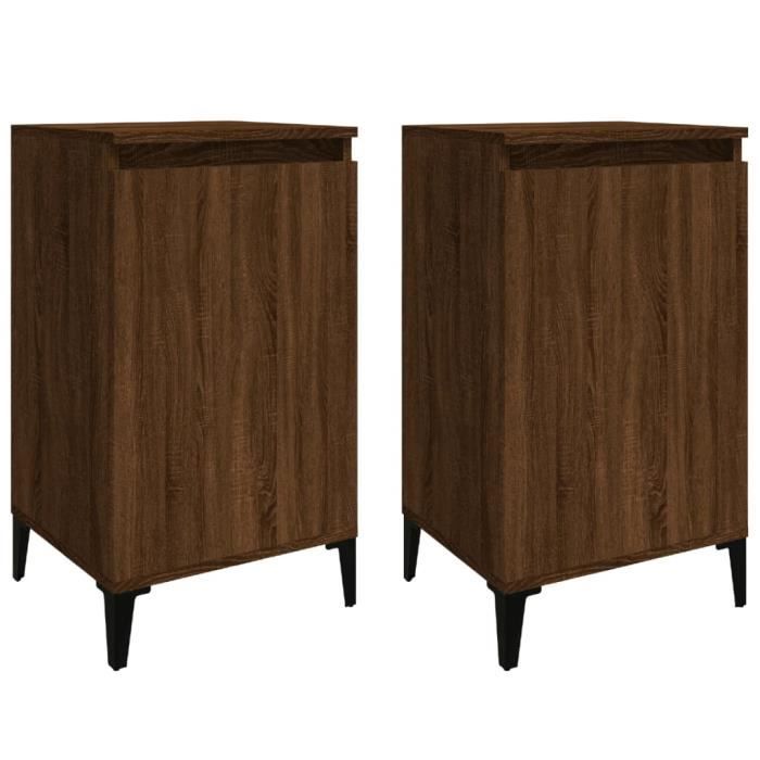 VidaXL Bedside Tables 2pcs Brown Oak 40x35x70cm Engineered Wood 819659