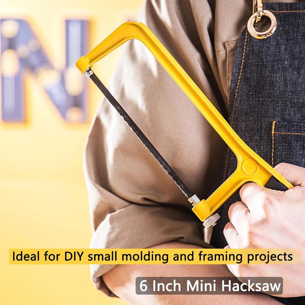 Mini Metal Mitre Box and Saw Set, 6 Inch Extra Fine Cut Hand Saw, 5.3 Inch Sm