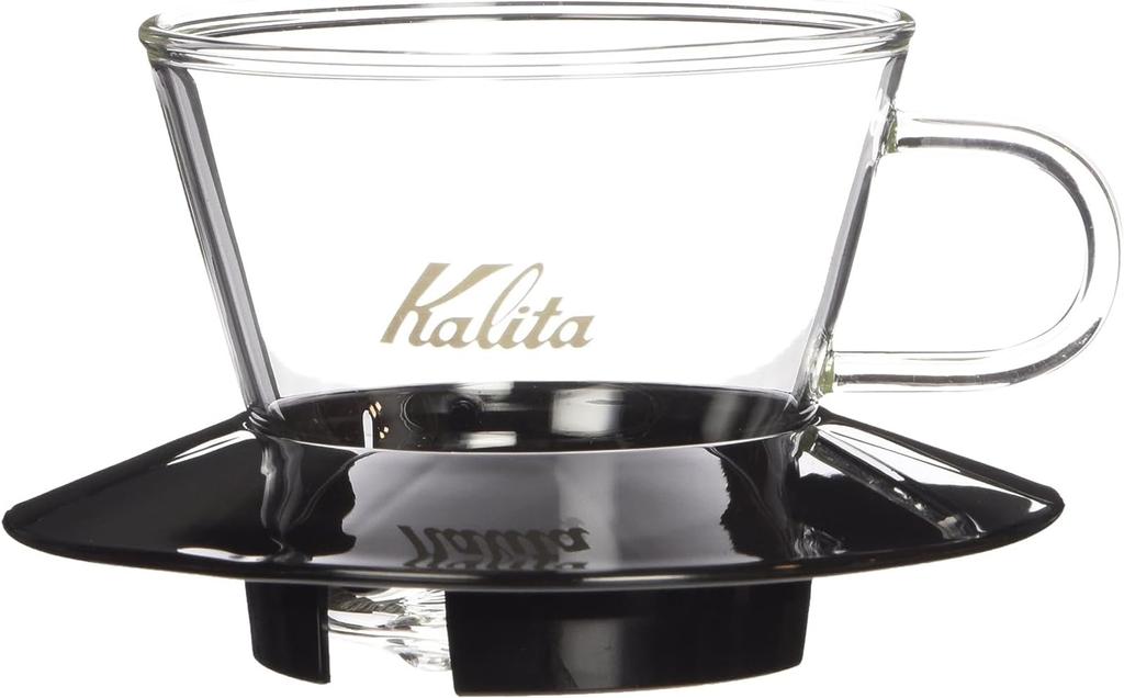 Kalita Coffee Dripper Wave Series for People Glass Dripper Made of Glass Black Drip Equipment For 1 Person or 2 People 1 Cup or 2 Cups Stylish Camping