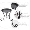 Good-Flower Stool Metal Flower Stand,European Style Stool Balcony Floor Garden Flower Pot Planter Holder Decor Plant Shelve