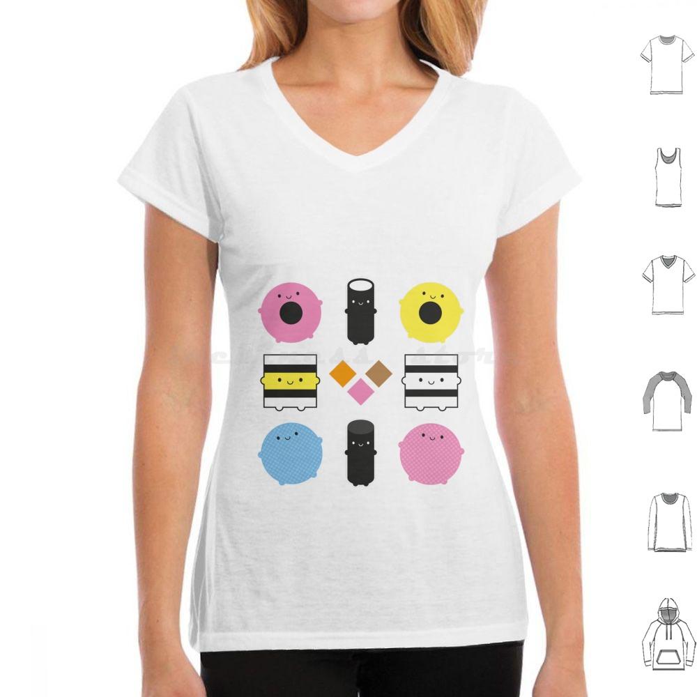

Kawaii Candy Liquorice Allsorts T Shirt Big Size 100 Cotton Liquorice Allsorts Licorice Candy Sweets Pick And Mix Kawaii Cute 4XL