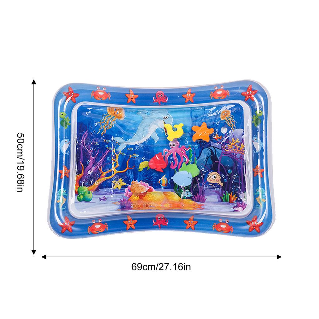 Water Sensory Play Mat Thickened Inflatable Water Mat For Cat And Dog Water Sensor Mat Water Sensory Playmat With Fish Sea Ocean