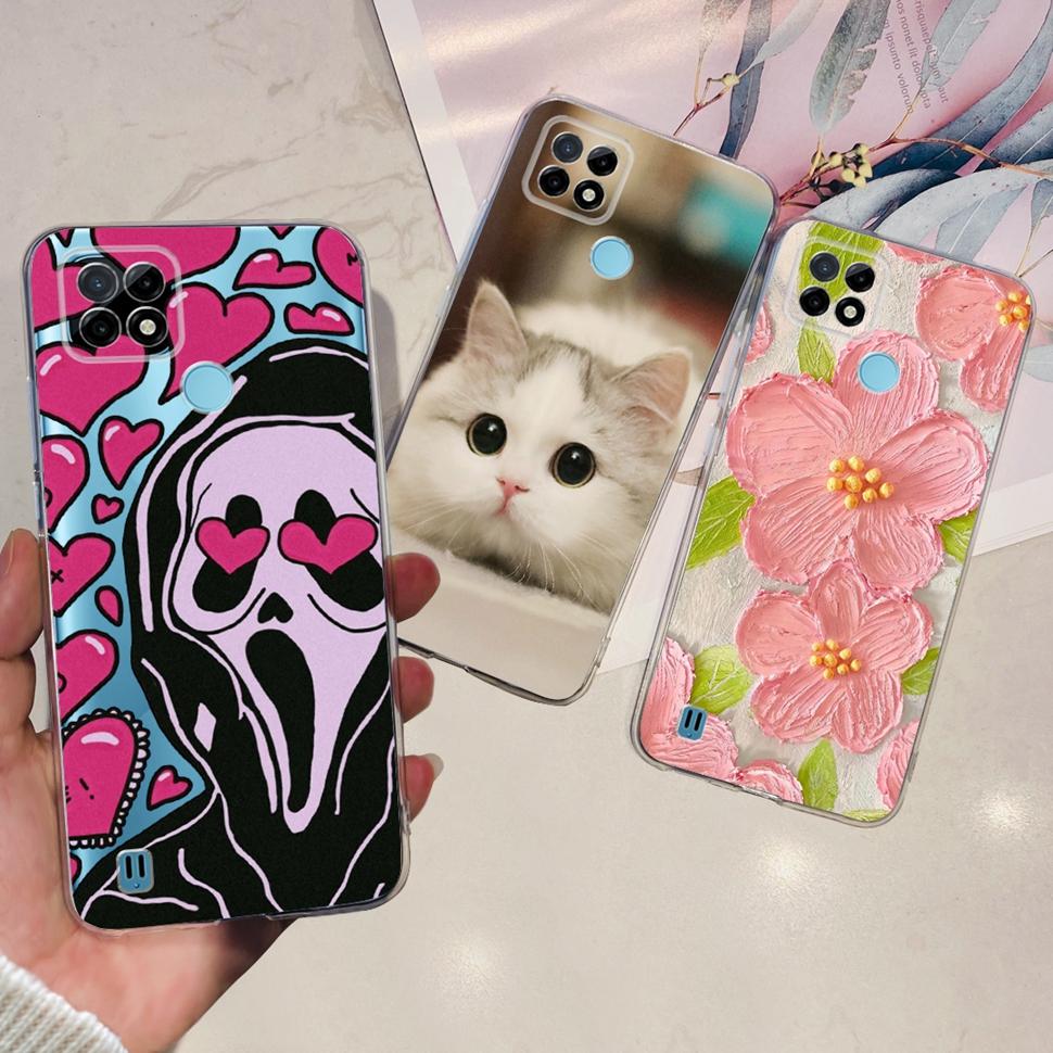 For Realme C21Y Case RMX3261  RMX3263 Cute Cartoon Cover Soft Silicone Phone Case For Realme C 21Y C21Y Bumper
