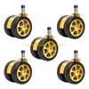 92MF 2.5Inch Office Chair Casters Shock Absorbing Smooth Rollers for Easy Movement