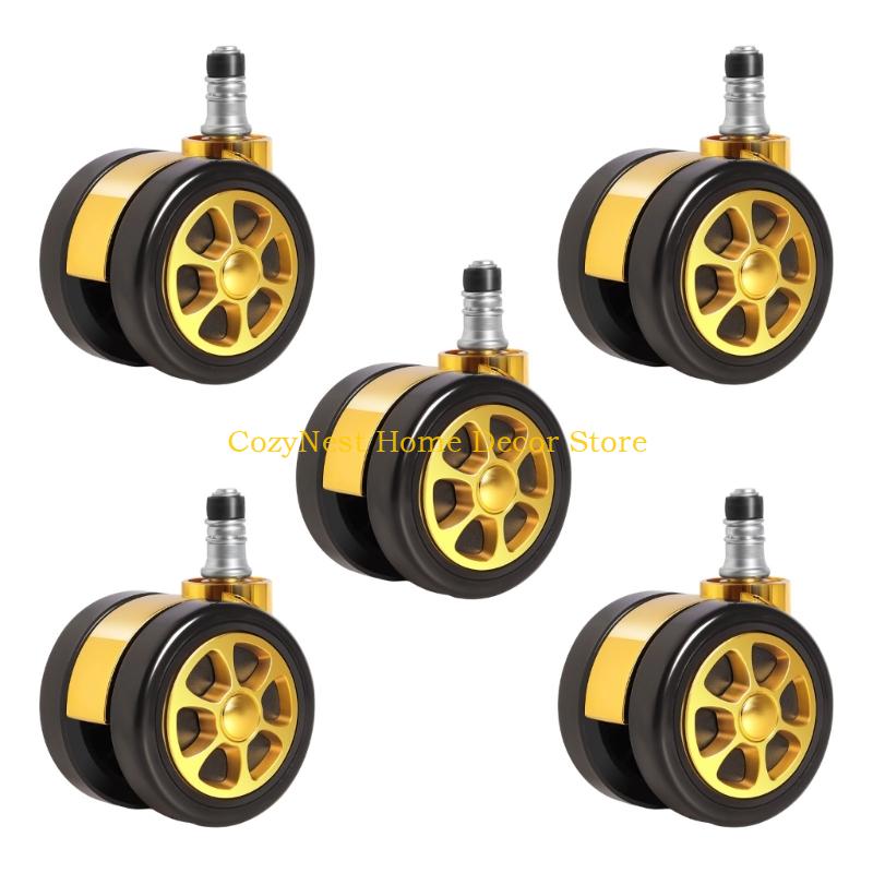 92MF 2.5Inch Office Chair Casters Shock Absorbing Smooth Rollers for Easy Movement
