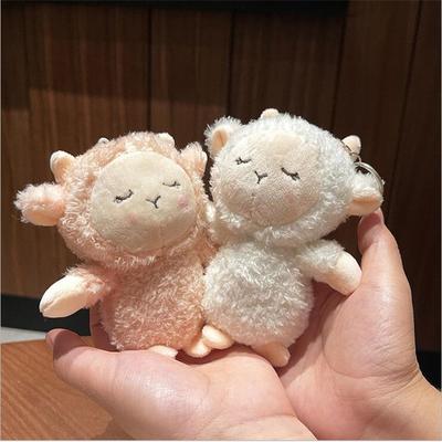 Cartoon Cute Little Sheep Plush Toys For Girls Stuffed Animal Doll Pendant Key Chain Accessories