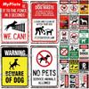 [MyPlate] Dog Waste Metal Sign Plaque Metal Vintage Tin Sign Wall Decor For Club Man Cave Bar Decoration NO PET Tin Plate