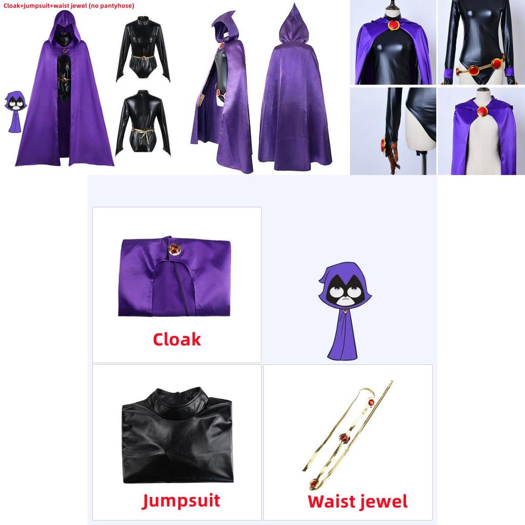 Stunning Anime Teen Titan Raven Costume For Cosplay And Themed Parties