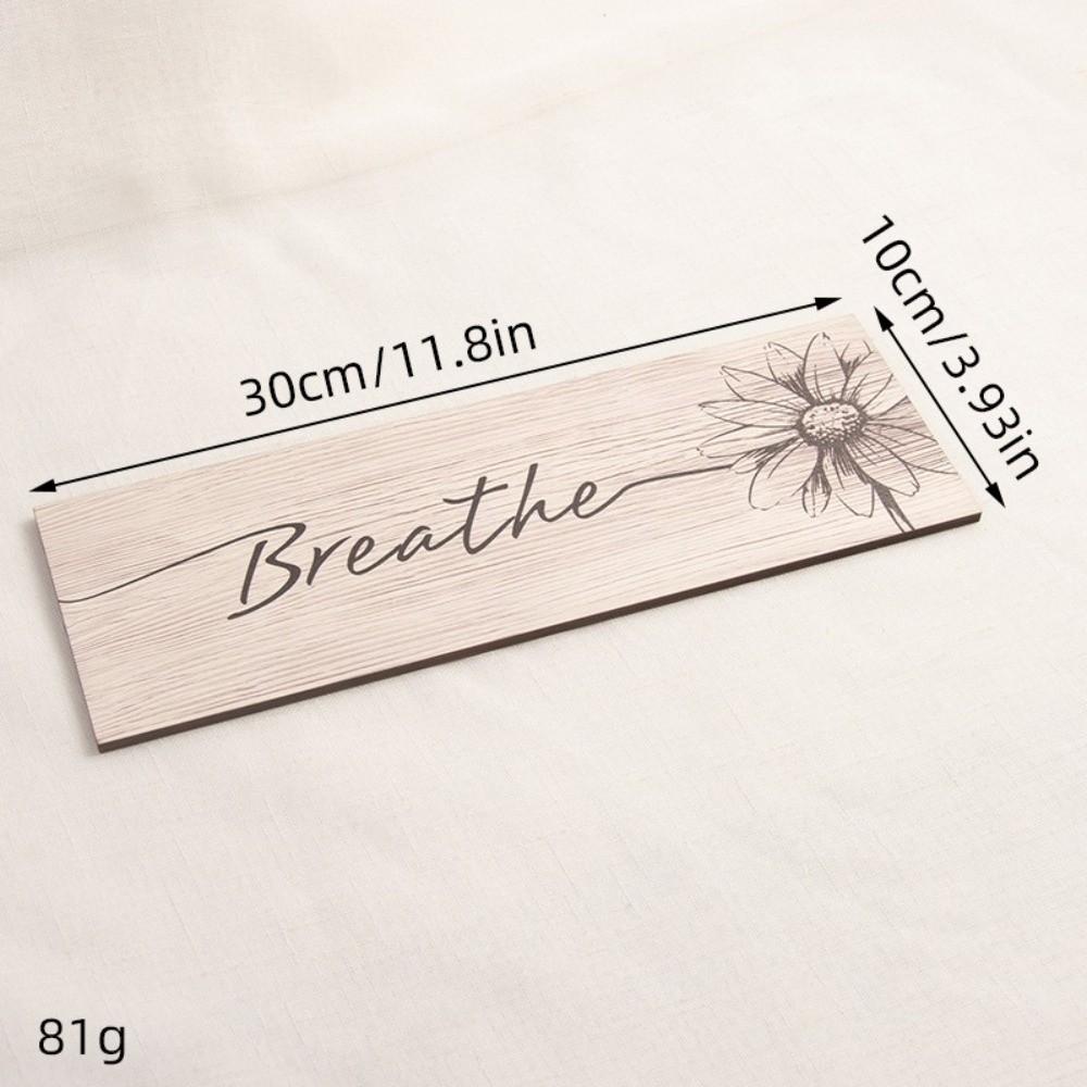 Wooden Floral Wall Art Handmade Wall Decor Paintings Creative Plants Hanging Sign  Bathroom Decor