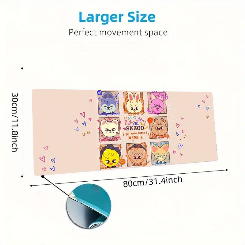 Animal Friends Large Size Mouse Pad Large Gaming Table Cushion Nonslip Laptop Tablet Big Mousepad Xxl Mat Mini Pc Playmat With Lock Edge