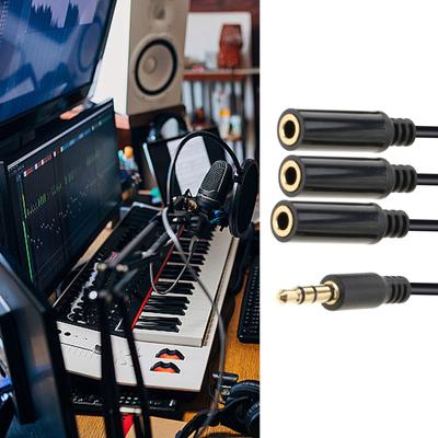 Kopfhörer-Splitter 3,5 mm, Splitter, Headset-Splitterkabel für Gaming-Headsets, 1 Stecker auf 3/6 Buchse Splitter