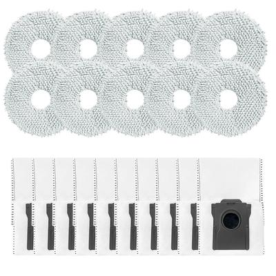 Accessory Bundle For Mova E40 Ultra Robot Vacuum Cleaner – Mop Pads And Dust Bags Replacement Parts Sweeping Parts