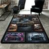 Vehicles Through Time Collage Pattern Rug Floor Mat for Living Room or Bedroom Soft and Comfortable Carpet a Gift for Birthday and Holiday.