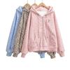 Europe, America, Amazon Retro Leopard Print Hooded Jacket, New Design Sense Loose Medium and Long Sweater