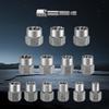 Broken Bolt Extractor Metal Socket With 3/8 Inch Adapter Drive Bolt Nut Remover Set For Damaged Round Rusted Broken Woodworking