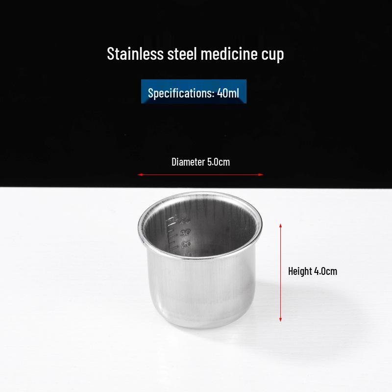 304 Stainless Steel Medicine Bowl with Measuring Cup & Storage for Cotton Balls