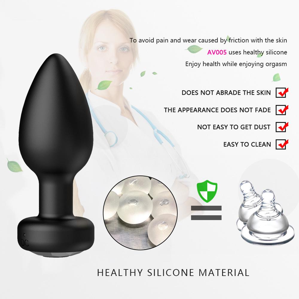 Anal Plug Vibrator for Men Butt Plug Portable Massager Wireless Remote Control Dildo Vibration Sex Toys for Male Adult Toys