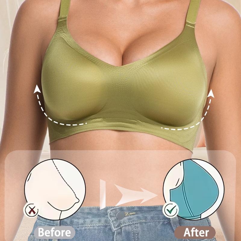 European Size Lifting Wire-free Seamless Sports Bra with Side Support