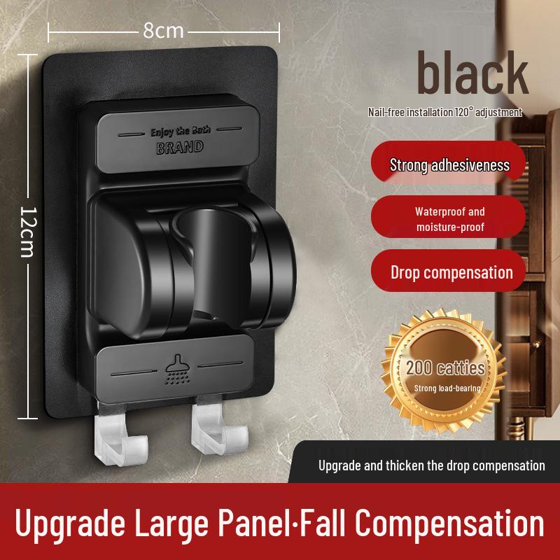 

Universal No-Drill Adjustable Shower Head Bracket with Hook