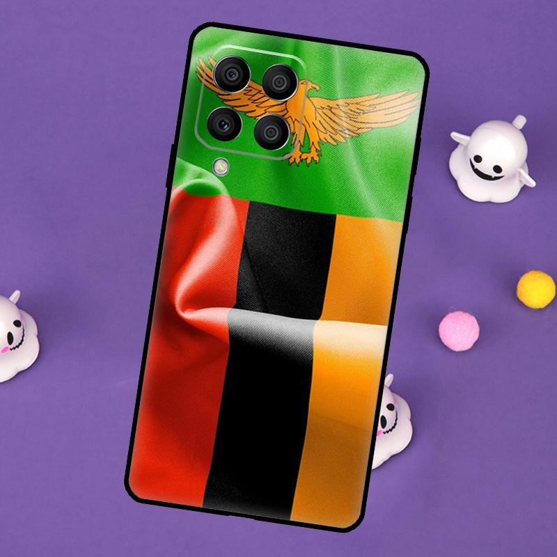 Zambia Flag Cover For Samsung Galaxy M55 M15 M33 M13 M23 M53 M31 M51 M14 M34 M54 M20 M30s M52 M32 Case
