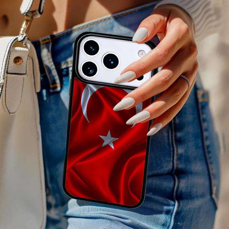 Turkey Turkish Flag soft Phone Case For iPhone 17 Air 14 15 13 12 Max Cover For Apple 16e 11 Pro Max Plus Coque
