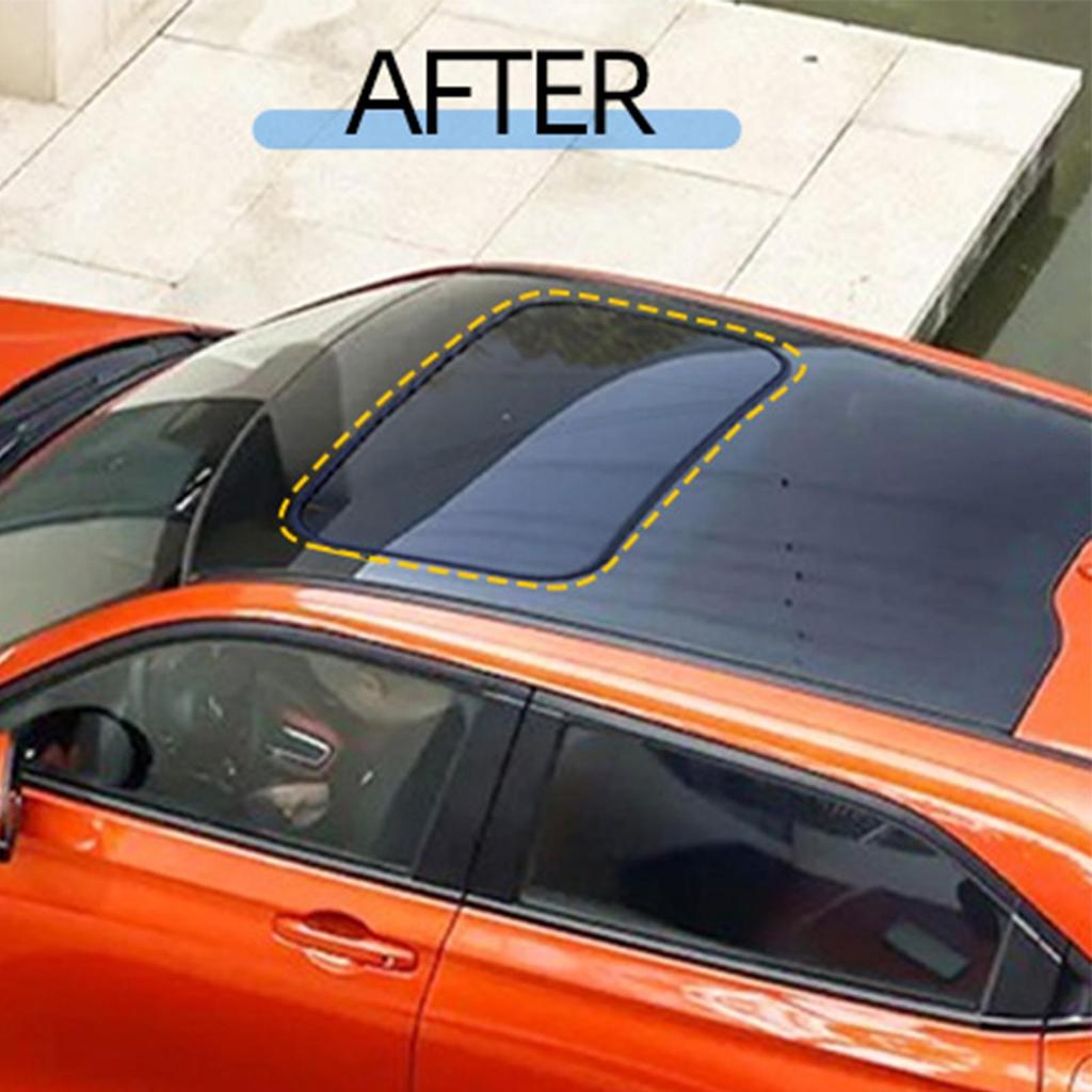 Automobilio netikras stoglangis Modifikuotas stoglangio dekoravimas Automobilio saulės skydelis Automobilio stoglangio lipdukai Atsparūs karščiui Automobilio dekoravimas 79x38cm