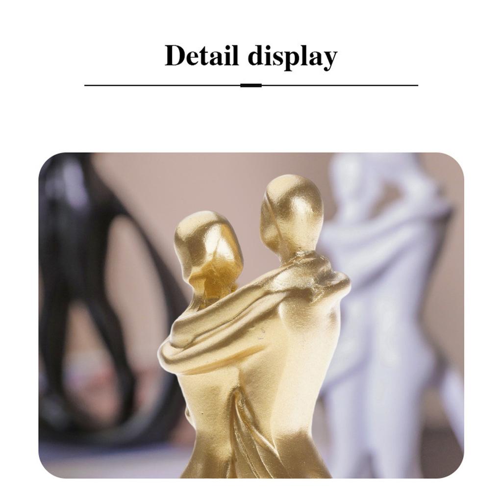 Lover Statue Huggings Couple Figurine Romantics Couple Figurines Aesthetic Decorations Modern Sculpture Decoration for Home