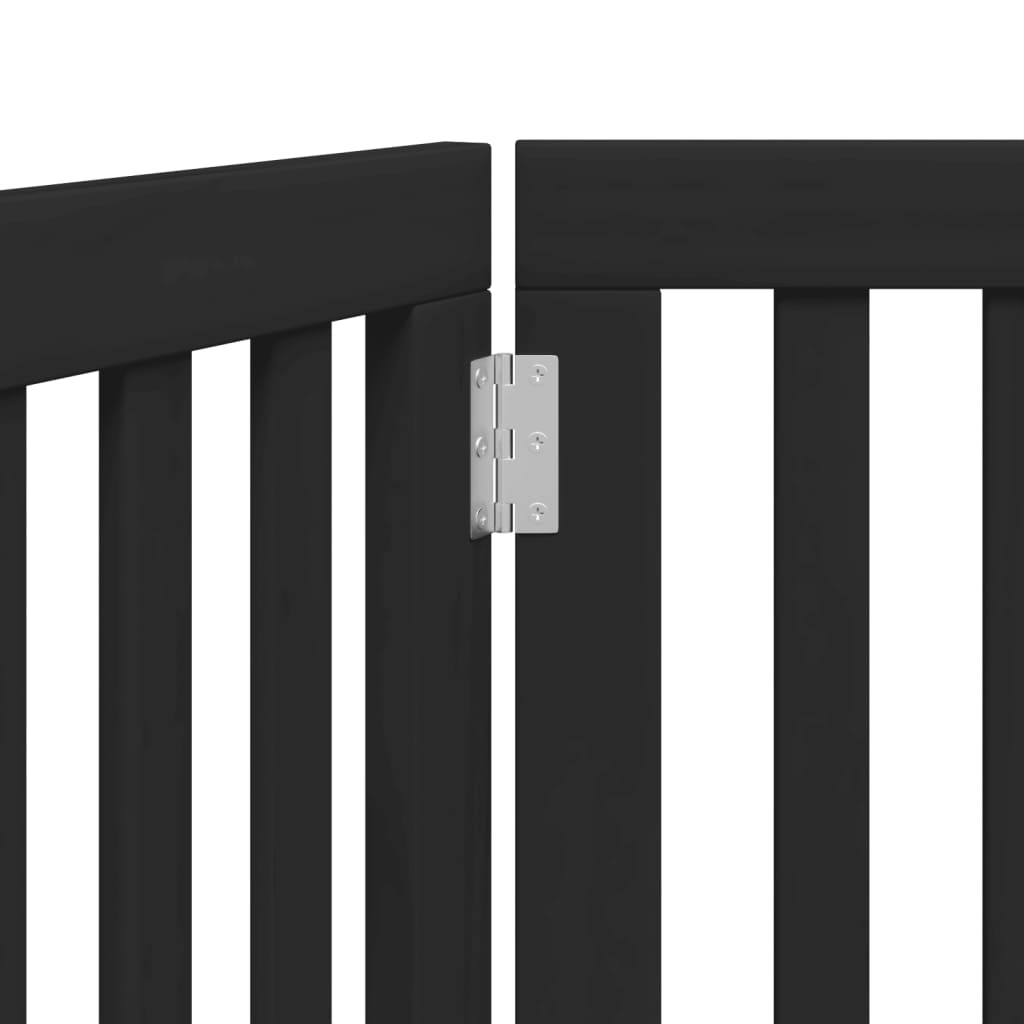Vidaxl Foldable Dog Gate, 3 Panels, Black, 150 Cm