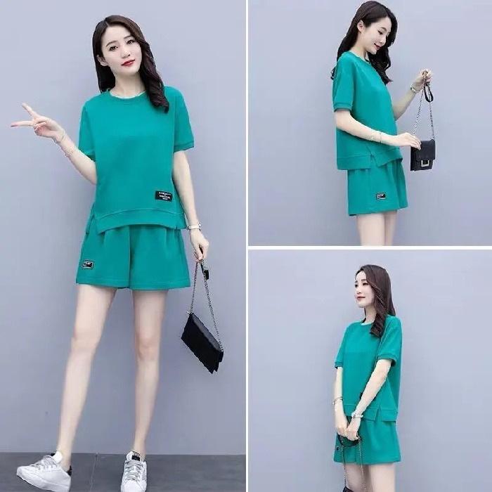Sportswear Casual Suit for Women Summer Korean Style Fashion Loose Shorts Running Two-piece Set for Women
