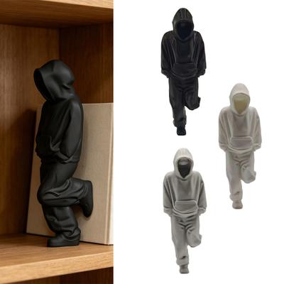 Thinker Figurine, 3D Printed Sweatsuit Man Statue for Home Office Desk Bookshelf Decor, Collectible Ornaments for Men Women