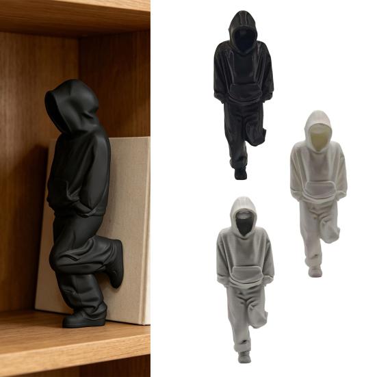 Thinker 3D Printed Figurine Statue for Sweatsuit Man Home Office Desk Bookshelf Decor