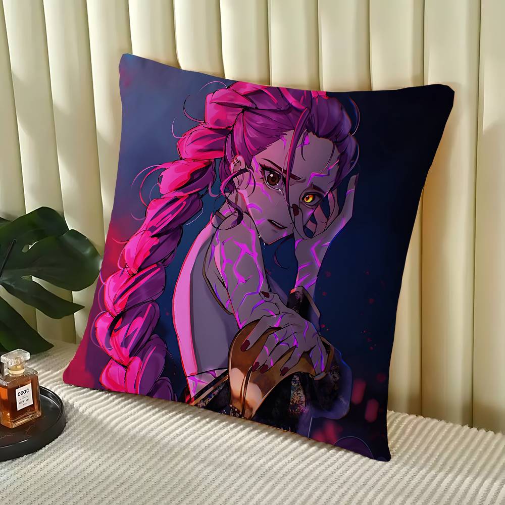 

KPop Demon Hunters Rumi Jinu Pillowcases Home Bedding Decorative Pillow Cover Wedding Super Soft Pillow Case 16x16Inch