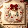 Kit Pittura Diamante Natale Fai da Te Babbo Natale Renna Mosaico Pittura con Perline Artigianato per Decorazione Murale Casa Festiva