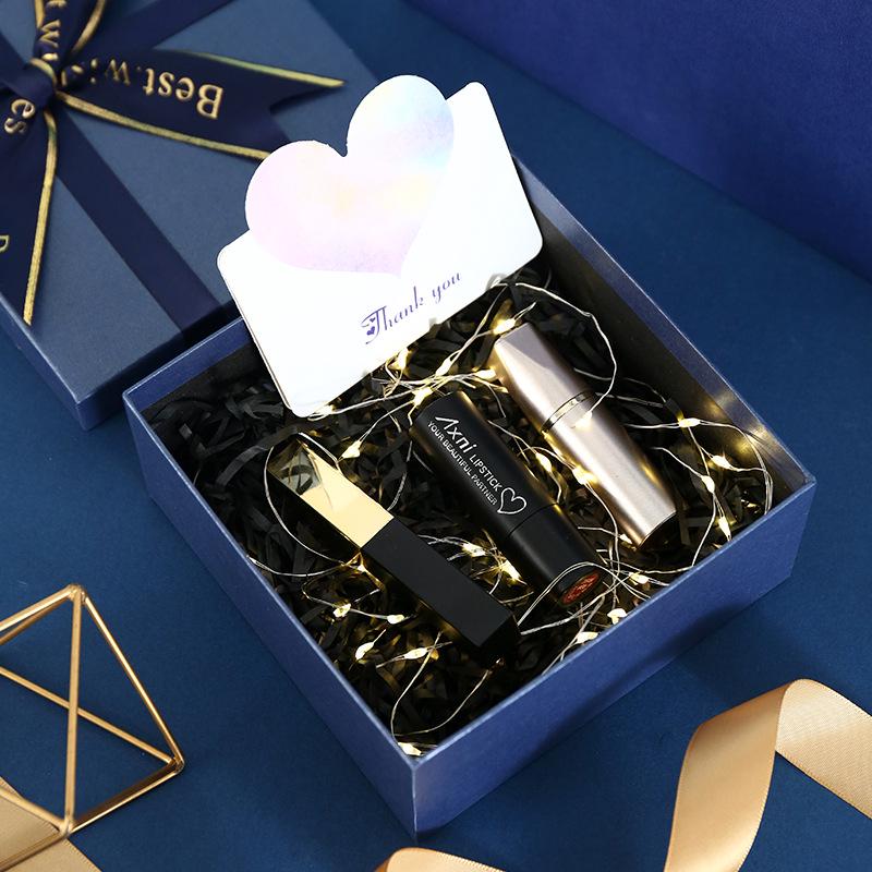 Elegant Valentine’s Day Cosmetic Gift Box with Bow - Lipstick Packaging Solution