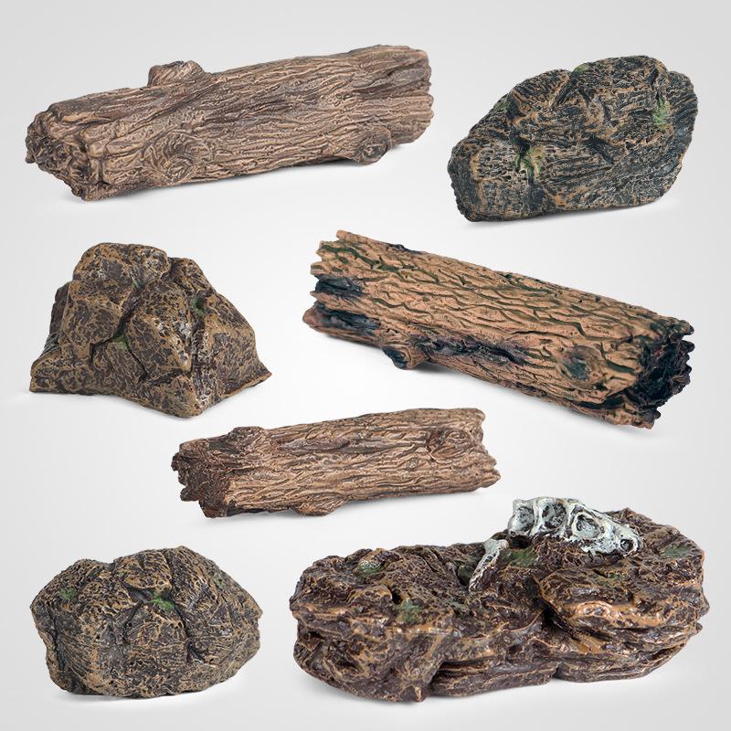 Cognitive Garden Bonsai & Rockery Model Set - Miniature Potted Trees, Stumps, and Stones for Landscaping and Scene Decor.