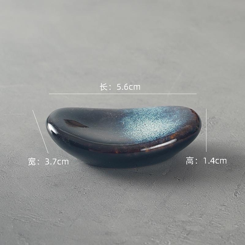 Japanese Ceramic Chopstick Rest Kiln Change Glaze Creative Chopstick Holder for Home Restaurant Table Setting Utensil Stand Gift