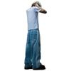 Retro American Harajuku Striped Wide-Leg Jeans: Casual, Loose-Fit Street Style