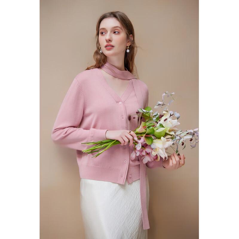 

Women s V-Neck Knit Cardigan with Halter Tie XL