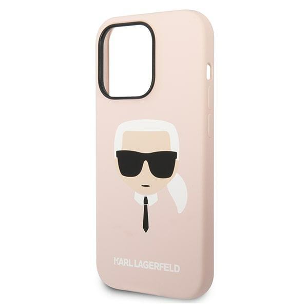 Karl Lagerfeld KLHMP14LSLKHLP iPhone 14 Pro 6.1" hardcase light pink/light pink Silicone Karl`s Head Magsafe