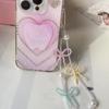 Pearl Beads Cell Phone Pendant Wrist Strap Phone Lanyard Fashion Bowknot Phone Charm  Woman Girl