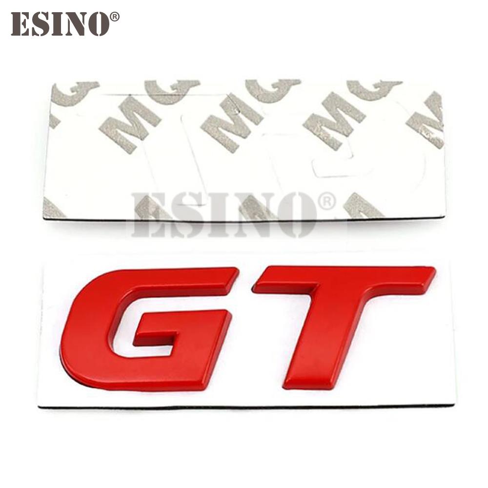 1Pc Car Styling GT 3D Metal Zinc Alloy Car Badge Body Fender Adhesive Emblem for KIA Forte Optima Picanto Stinger Sorento K5 KX5 KX7