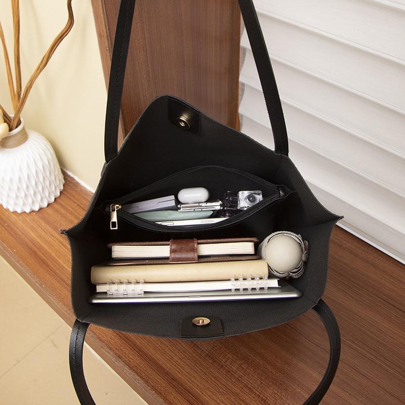 Women's bag solid color new Jane tote large bag casual mother and child shoulder handbag one piece